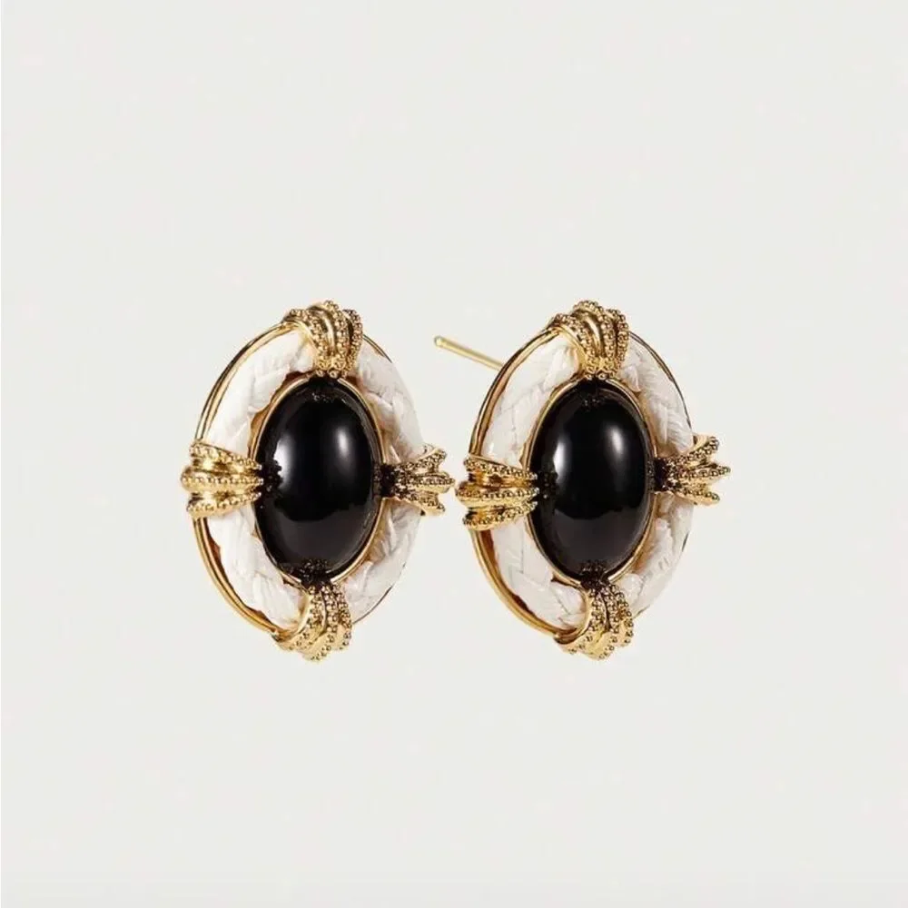 Retro Oval Earrings Q931